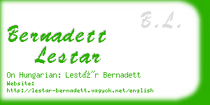 bernadett lestar business card